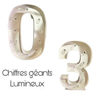 Chiffres géants lumineux