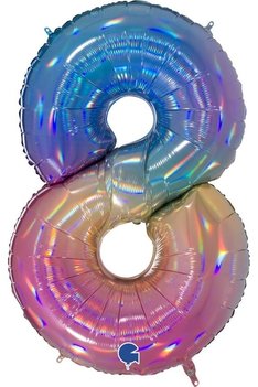 Ballon chiffre 8 rainbow