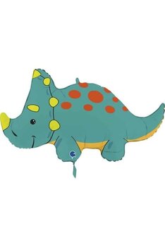 Ballon alu ''Triceratops'' Bleu vert