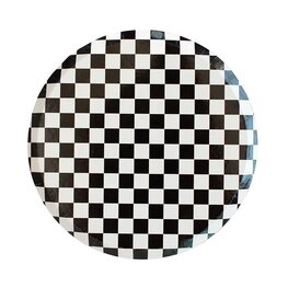 Assiettes Damier noir et blanc 