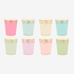 Gobelets 8 coloris Ladur&eacute;e By Meri Meri