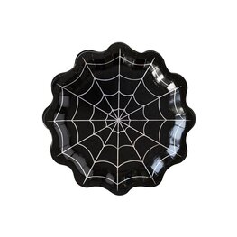 Assiettes toile d'araign&eacute;e holographique