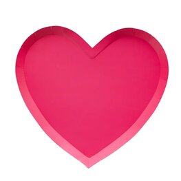 Assiettes Coeur ''Bonjour F&ecirc;te''