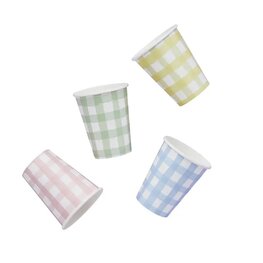 Gobelets Vichy Pastel