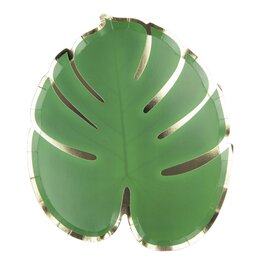 ASSIETTES FEUILLE TROPICALE 
