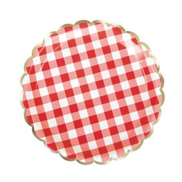 ASSIETTES FESTONNEES GUINGUETTE ET OR 