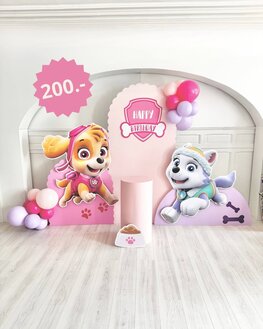 Kit pr&ecirc;t &agrave; poser ''Pat Patrouille Rose'' &agrave; louer 