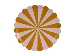 Assiettes &agrave; Rayures ''Brun''