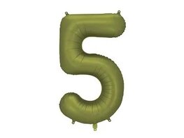 Ballon chiffre 5 vert Olive