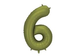 Ballon chiffre 6 Vert Olive