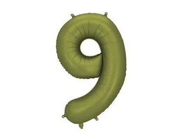 Ballon chiffre 9 Vert Olive