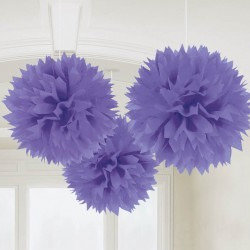 Pompons violets 