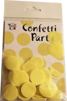 Confettis soie jaune p&acirc;le