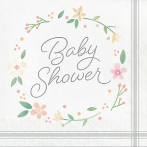 Serviettes farmhouse floral baby shower