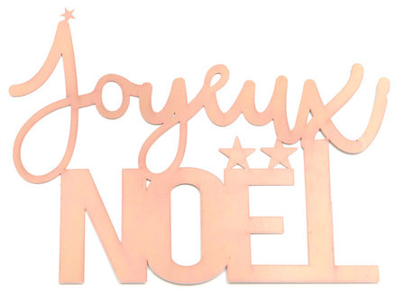 Lettres Joyeux no&euml;l rose gold