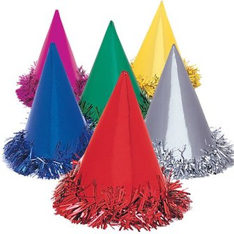 Chapeaux brillants multicolores 