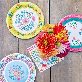 Assiettes Boho floral