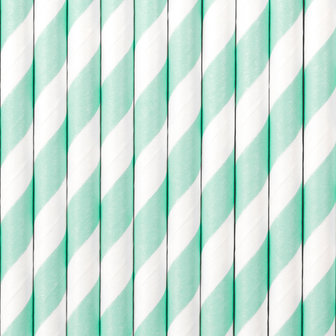 Pailles en papier bleu ciel 