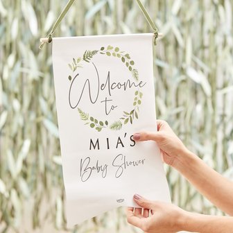 Panneau de bienvenue personnalisable Botanical Baby 