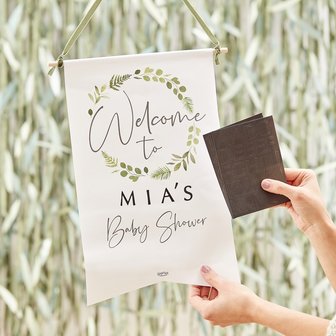 Panneau de bienvenue personnalisable Botanical Baby 