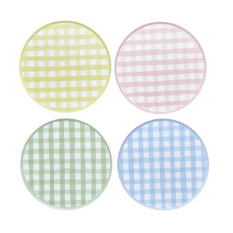 Assiettes Vichy Pastel
