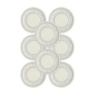 Petites assiettes fleuries bleues