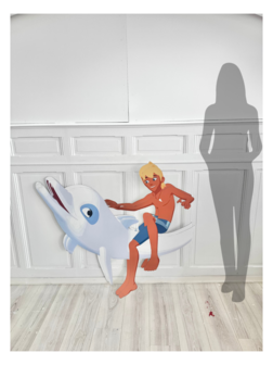 Affiche cartonn&eacute;e &#039;&#039;Oum le dauphin blanc&#039; &agrave; louer