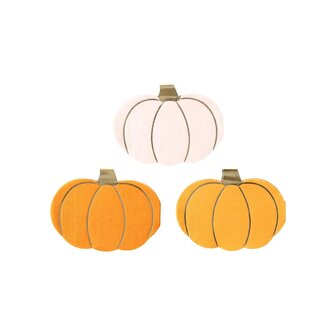 Assortiment serviettes courges pastel