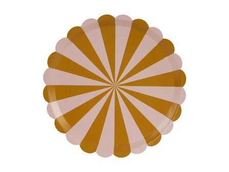 Assiettes &agrave; Rayures &#039;&#039;Brun&#039;&#039;