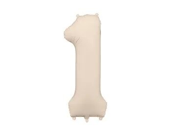 Ballon chiffre 1 beige