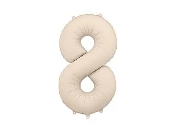 Ballon chiffre 8 beige
