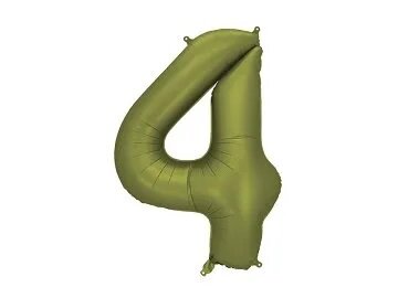 Ballon chiffre 4 Vert Olive