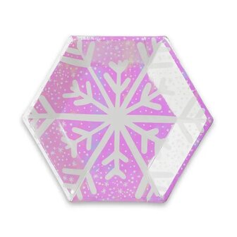 Petites assiettes Flocon iris&eacute;