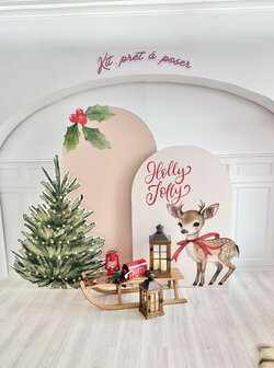 Kit pr&ecirc;t &agrave; poser &#039;&#039;No&euml;l Holly JOLLY&#039;&#039;