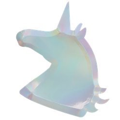 Assiettes licorne iris&eacute;e