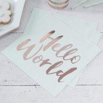 Serviettes Hello world
