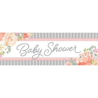 Banni&egrave;re baby shower farmhouse floral