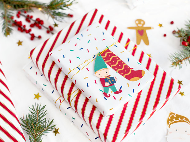 Etiquettes pour cadeaux Noël Lutin & Cie