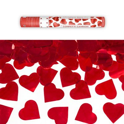 Canon confettis Coeurs rouges