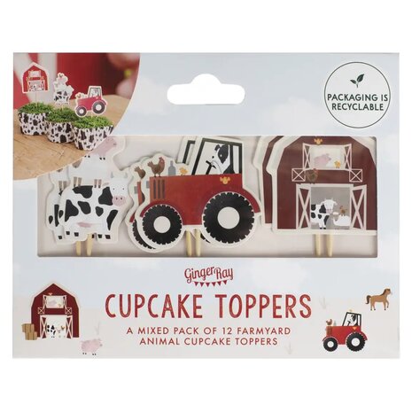 Cupcake Toppers A la ferme 