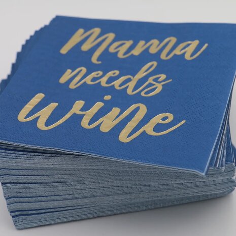 Serviettes "Mama Needs Wine"