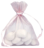 Sachets organdi rose pâle