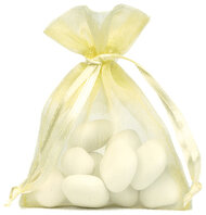 Sachets organdi jaune pâles