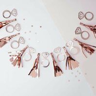 Guirlande bague & tassel rose gold