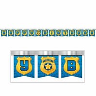 Guirlande happy birthday police city