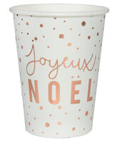 Gobelets Joyeux Noël rose gold
