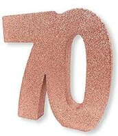 Chiffre 70 pailleté rose gold