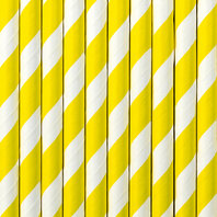 Pailles en papier jaune