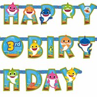 Guirlande Happy birthday Baby shark
