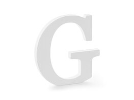 Lettre G en bois banc